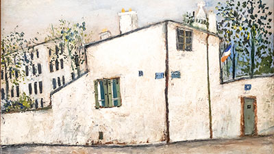 Maurice Utrillo - La maison de Berlioz ( 1914 )Huile sur contre-plaqué 